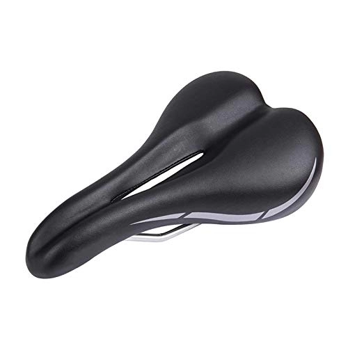 Mountain Bike Seat : JIXIN Bicycle Saddle Soft Comfortable Hollow Breathable Road Bike Big Cushion Thicken Wide Mountain Bike Shockproof Cycling Seat