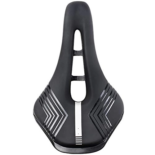 Mountain Bike Seat : JOMSK Comfort Bike Seat Mountain Road Bike Saddle Bicycle Seat Cycling Equipment (Color : Black, Size : 16x25.5cm)