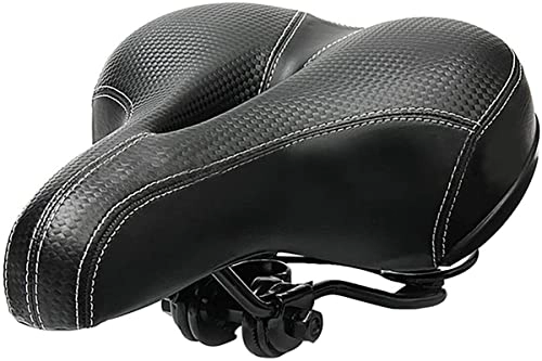 Mountain Bike Seat : JONOMD Bike Saddle Bicycle Seat with Soft Cushion Cushion Pad Shockproof Design Big Bum Extra Comfort Bicycle Seat for Road City Bikes, Mountain Bike and Indoor Spin Bikes