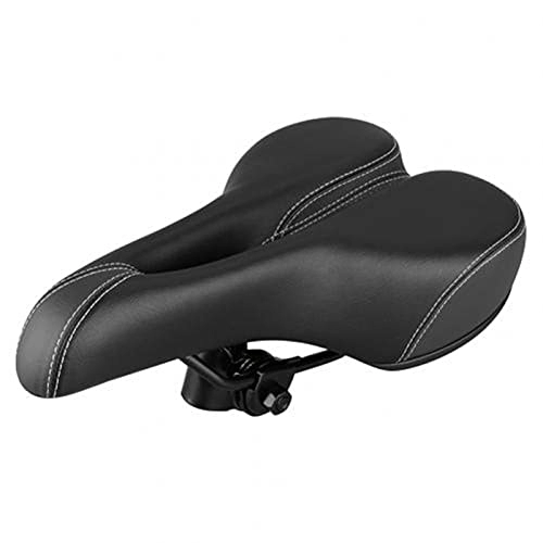 Mountain Bike Seat : JSJJAUJ Bike Saddle Bike Seat Mountain MTB Soft Cover Cushion Cycling Accessory Thickened Bicycle Pad Cover Shockproof (Color : Black)