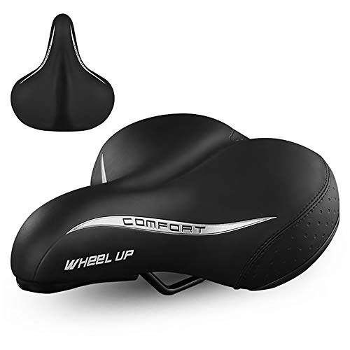 Mountain Bike Seat : JW-YZWJ Bicycle Saddle, Shock-Absorbing And High-Elastic Reflective Design Comfortable And Thick Mountain Bike Saddle, Riding Equipment Accessories