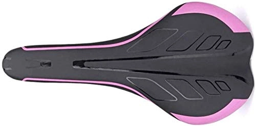Mountain Bike Seat : JWCN Mountain Bike Saddle Comfortable Bicycle Seat Breathable Soft Cycling Cushion Suitable for Most Bicycles-black pink Uptodate