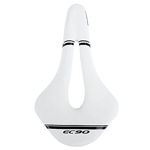 Mountain Bike Seat : JZTOL Bicycle Saddle Cycling Soft EVO Saddle Bike Seat For MTB Road Mountain Bike Accessories (Color : White)