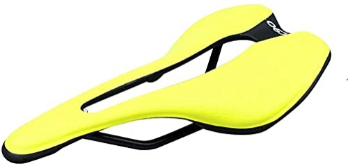 Mountain Bike Seat : JZTOL Mountain Bike Seat With Central Relief Zone And Ergonomics Design Fit, Comfort Bike Saddle Breathable Bicycle Cushion For Women Men MTB / Exercise Bike / Road Bike Seats (Yellow)