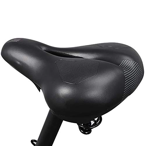 Mountain Bike Seat : KCCCC Bike Saddle Comfortable Mountain Bike Saddle Cushion Cycling Soft Hollow Breathable Cushion for Road Bike (Color : Black, Size : 26x20cm)