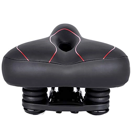 Mountain Bike Seat : KDOAE Comfortable Road Mountain Bicycle Saddle Universal Bicycle Seat Saddle Bike Hollowed Out Bicycle Seat Cushion Equipment Most Bikes (Color : Red, Size : 20x26cm)