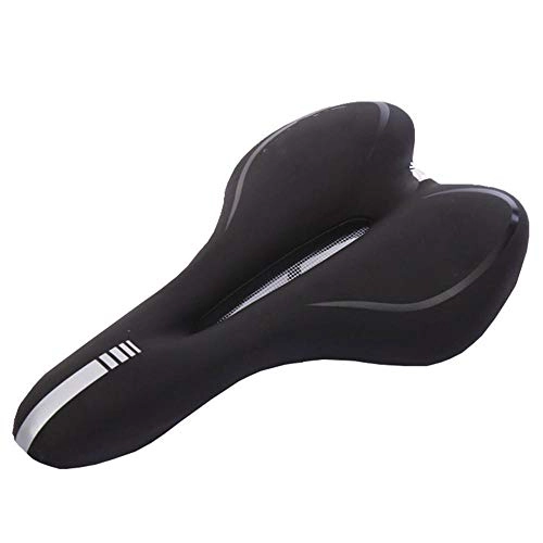 Mountain Bike Seat : Keai Bicycle seat Mountain Bike Comfort Elastic thickened silicone Cushion saddle 29 * 18cm