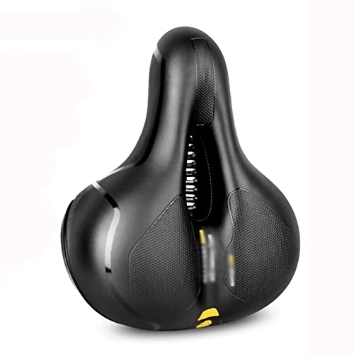 Mountain Bike Seat : KEDUODUO Bicycle Seat Wide Seat Cushion Bicycle Seat Cushion Mountain Bike Seat Cushion Bicycle Accessories Shock Absorber Comfort Accessories, Yellow
