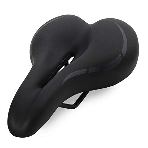 Mountain Bike Seat : KELITE Bicycle Saddle Waterproof Comfortable Soft Breathable for Mountain Bikes and City Bikes Black 10.82in*5.90in
