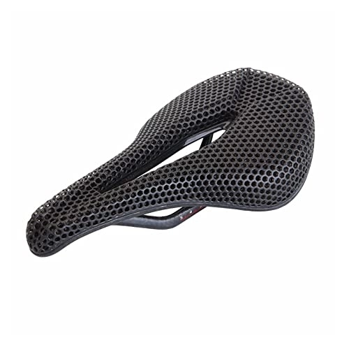 Mountain Bike Seat : KEMIE Luoqun Store Carbon Fiber 3D Printed Bike Saddle 143mm UltraLight And Breathable Mountain Bicycle Cushion Soft Seat Compatible With Road Bike MTB Parts (Color : 3D-2)