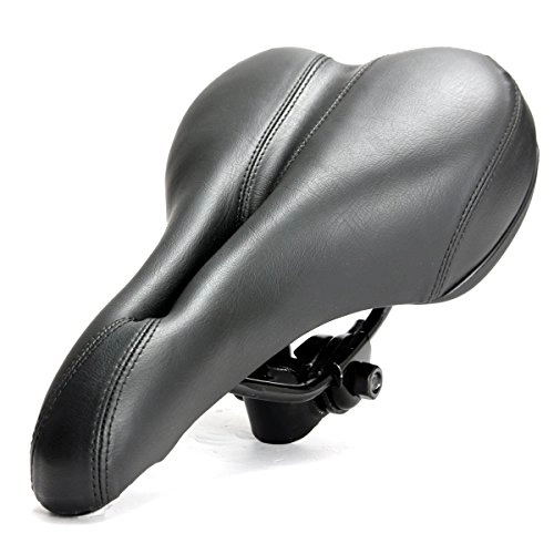 Mountain Bike Seat : Kenthia Unisex Sport Wide Hollow Channel Hybrid MTB Bicycle Road Bike Comfort Saddle Black