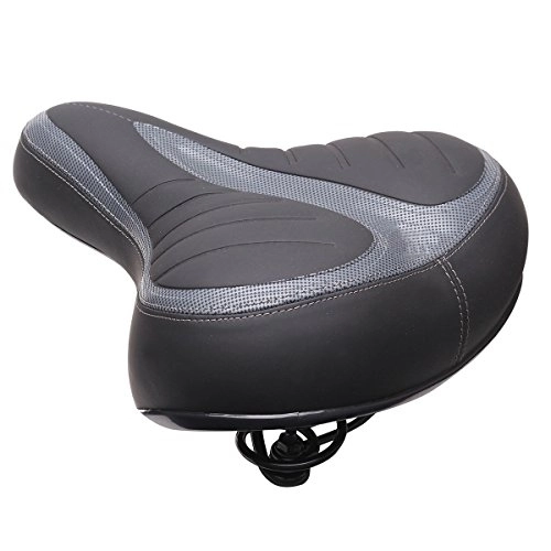 Mountain Bike Seat : Kenthia Wide Big Bum Bike Gel Cruiser Extra Comfort Sporty Soft Pad Saddle Seat