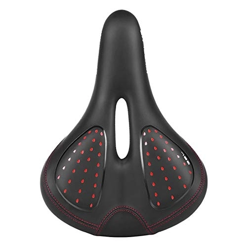 Mountain Bike Seat : Kunpengzhao bike seat Mountain Road Bike Saddle For Men PVC leather Taillight Bicycle Seat Cycling Seat for MTB Bike for bike (Color : No light red)