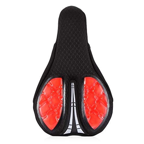 Mountain Bike Seat : L-MEIQUN, Bicycle Equipment With Silicone Cushion For Saddle Cushion Of Bicycle(color:RUBY RED)