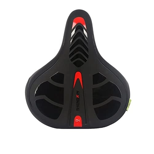 Mountain Bike Seat : Lapmart Bike Seat, Most Comfortable Bicycle Seat Memory Foam Waterproof Bicycle Saddle - Dual Shock Absorbing - Best Stock Bicycle Seat Replacement for Mountain Bikes, Road Bikes (Color : Red)