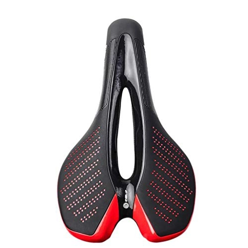 Mountain Bike Seat : LDDLDG Bike Saddles, Comfortable Mountain Bicycle Road Bike Gel Saddle Seat Cushion Replacement for Outdoor Cycling (Color : Red)