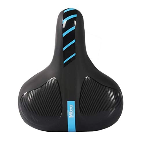 Mountain Bike Seat : LDDLDG Bike Seat Bicycle Saddle Comfort Cycle Saddle Wide Cushion Pad Waterproof Soft Cycle Seat Suitable for Women and Men in Road Bike, Mountain Bike, Exercise Bike (Color : Blue)
