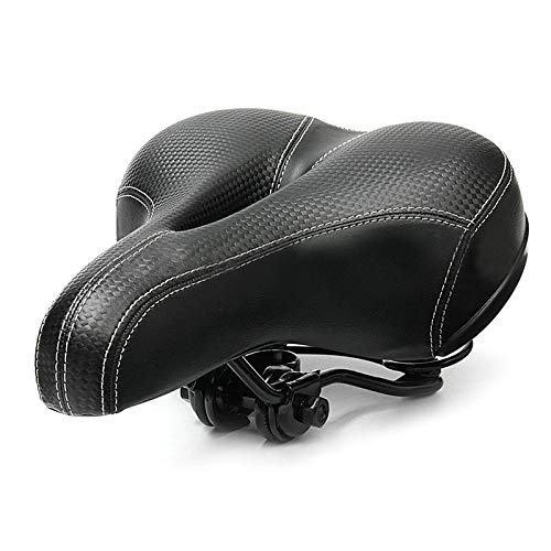 Mountain Bike Seat : LEELLY Bicycle SaddleBicycle Seat, Bicycle Back Seat MTB PU Leather Soft Cushion Rear Rack Seat Bicycle Saddle Wide Bike Seat Cushion Mountain Road Cycling Accessories