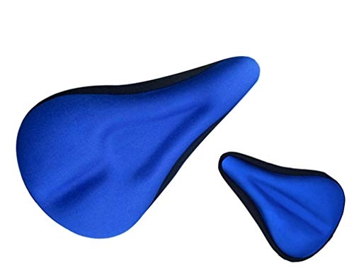 Mountain Bike Seat : LHY RIDING Gel Bike Seat Cover Mountain Bike Seat Cushion Thickening Ordinary Shared Bicycle Indoor Bicycle Equipment Breathable and refreshing, Blue, 28 * 18cm