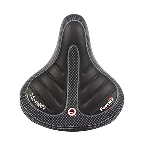 Mountain Bike Seat : LIANYG Bicycle Seat Mountain Bicycle Cushion Dual-Spring Bike Bicycle Wide Big Bum Soft Extra Comfort Waterproof Road Bicycle Saddle Seat Pad 114 (Color : As shown)