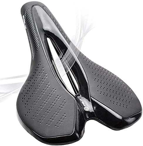 Mountain Bike Seat : LIUSHENGFUBH Cycling Panniers Rack Trunks Wide Bicycle Bike Seat No Nose Mountain Bike Saddle Comfortable Cycling Saddle Carbon Fiber Road Mtb Saddle Use Carbon Material Pad Breathable