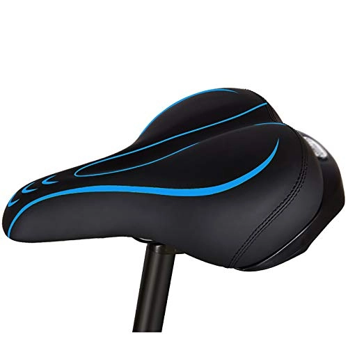 Mountain Bike Seat : LIUXING-Home Bicycle Saddle Seat Riding Accessories Inflatable Bicycle Seat Mountain Bike Comfortable Padded Seat Saddle Mountain Bike Saddle (Color : Blue, Size : 30x22x11cm)