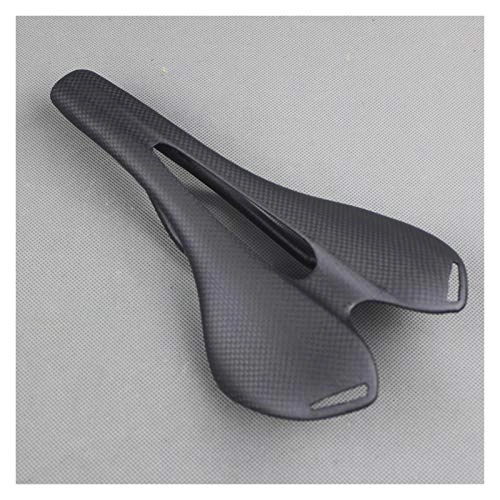 Mountain Bike Seat : LJLCD Bicycle saddle Promotion full carbon mountain bike saddle for road Bicycle Accessories finish good qualit y bicycle parts 275 * 143mm Comfortable and durable (Color : Matte)