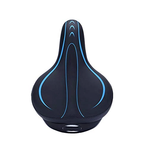 Mountain Bike Seat : LLDKA Bicycle Saddle Inflatable Bicycle Saddle Thicken Wide Cushion Breathable MTB Bicycle Seat Cushion Shockproof Soft, Blue