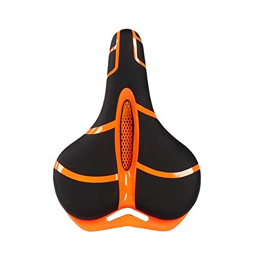 Mountain Bike Seat : LLDKA Comfortable bicycle seat for men, bicycle saddle, with soft pillow, ergonomic and breathable design, improves the comfort for mountain biking, Orange