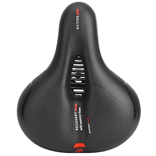 Mountain Bike Seat : LLF Mountain Bicycle Seat, Outdoor Road Mountain Bike Bicycle Soft Thicken Hollow Cycling Saddle Shock Reduction Cushion Pad Seatred