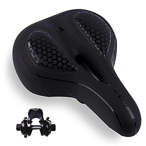 Mountain Bike Seat : LPMA Bicycle Seats With Taillights, comfortable And Breathable Bicycle Saddles, road Mountain Bikes, hollow Silicone Thickened Bicycle Saddles