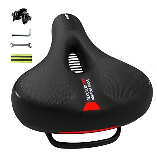 Mountain Bike Seat : LUCHEN Bike Seat Comfortable Bicycle Seat for Men and Women Memory Foam Sweatproof Replacement Bicycle Saddle Compatible with Exercise Indoor Mountain Road BMX MTB Bikes