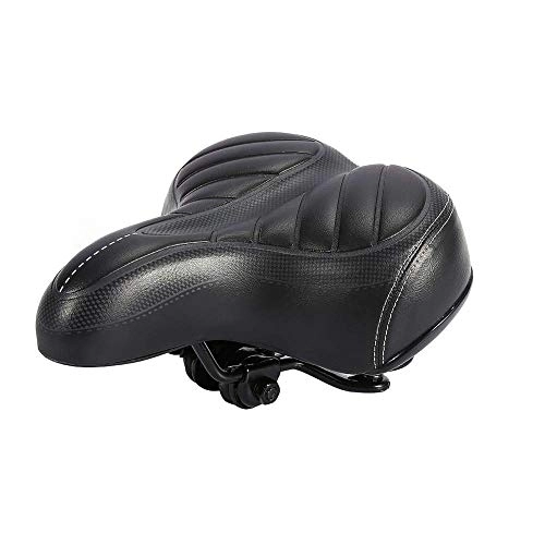 Mountain Bike Seat : LXDDP Oversized Comfort Bike Seat, Most Comfortable Extra Wide Soft Foam Padded Shockproof Spring Mountain Road Bike Seat Comfortable Cycling Seat Pad