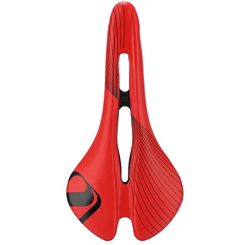 Mountain Bike Seat : LYTDMSKY Inflatable Mountain Bike Seat, Bicycle Saddle Waterproof Road Bike Cushion Breathable Hollow Cycling Racing Saddle(Red and black)