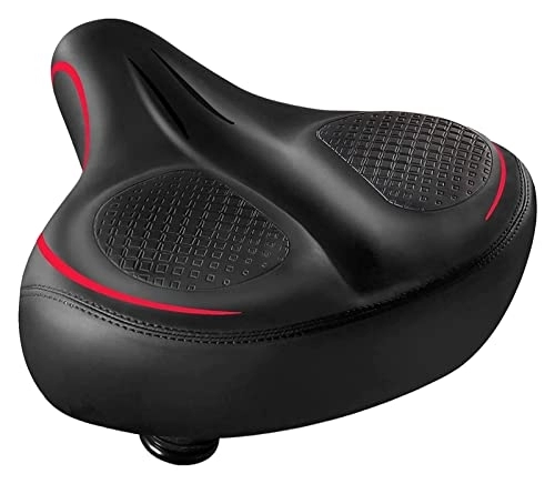 Mountain Bike Seat : LZCXDS Bike Seat, Comfortable Bicycle Seat Cushion with Shock Absorbing Memory Foam Waterproof Wide Bicycle Saddle Fit for Stationary / Exercise / Mountain / Road Bikes