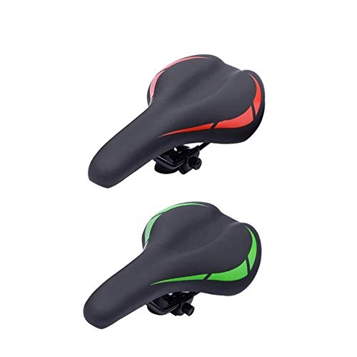Mountain Bike Seat : Lzdingli Bicycle Accessories Bicycle saddle - mountain bike saddle waterproof waterproof soft cushion suitable for bicycle mountain bike / road bike / rotary exercise bike, Green for Cycling Enthusiasts