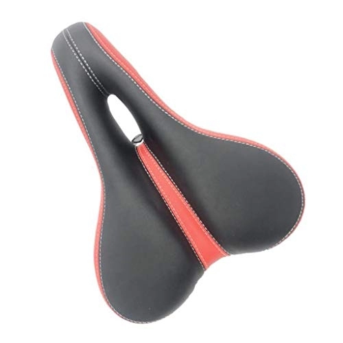 Mountain Bike Seat : M-YN Bicycle Saddle, Comfortable Bike Seat Padded with Soft Cushion - Replacement Bike Seat Cushion for Mountain Bikes and City Bikes (Color : Red)