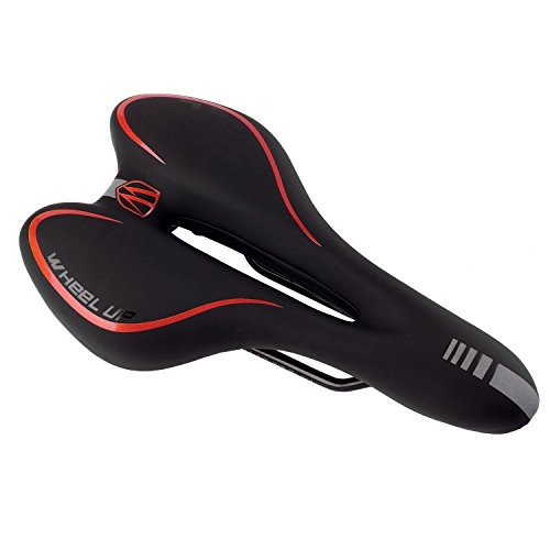 Mountain Bike Seat : MBEN Bicycle saddle, comfortable and breathable bicycle cushion, unisex suitable for sports and outdoor bicycle mountain bike saddle replacement, Red