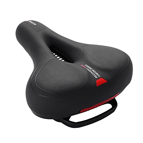 Mountain Bike Seat : Memory Foam Bike Seat with Reflective Strip, Hollow Bicycle Saddle Replacement Accessory Easy Installation Bike Seat for Regular Bicycles & Mountain Bikes
