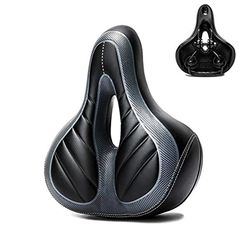 Mountain Bike Seat : Merkts Bike Seat Cushion, Comfortable Soft Waterproof Reflective Large Thicker, Spring Bow Silicone Shock, for Mountain Bikes, Most Bikes, Spring Type