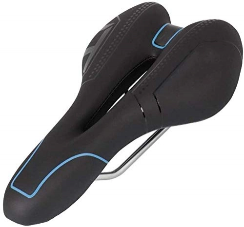 Mountain Bike Seat : MGIZLJJ Bike Saddle Mountain Bike Seat Breathable Comfortable Bicycle Seat with Central Relief Zone and Ergonomics Design Relax Your Body Road Bike and Mountain Bike (Color : Blue)