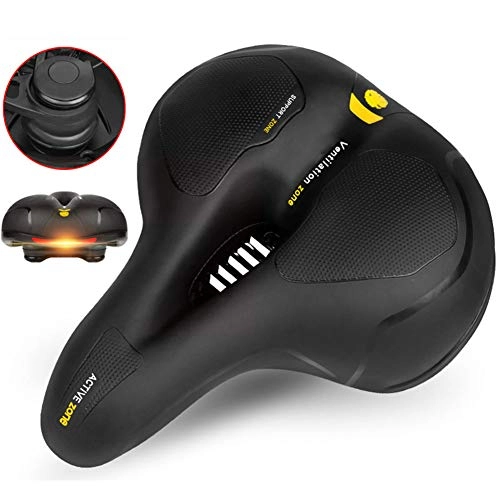 Mountain Bike Seat : Most Comfortable Bike Seat Padded Bicycle Saddle With Soft Cushion For Women Or Men Padded Soft High Density Memory Foam Improves Comfort For Mountain Bike