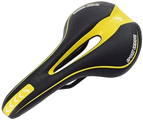 Mountain Bike Seat : Mountain Bike Front Seat Bicycle Seat Saddle Soft Sports Road Mat Cushion Riding Cycling Supplies Bicycle Accessories (Color : Yellow)