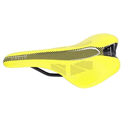 Mountain Bike Seat : Mountain Bike, Mountain Bike Saddle Breathable Comfortable Ergonomic Design Microfiber Leather for Folding Bikes(Yellow)
