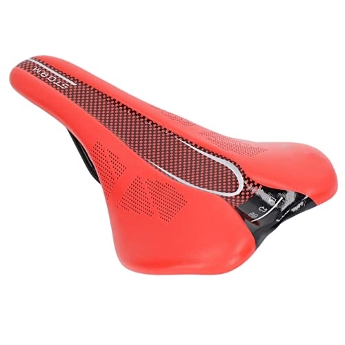 Mountain Bike Seat : Mountain Bike, Mountain Bike Saddle Ergonomic Design Microfiber Leather Comfortable for Road Bikes(Red)