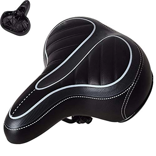 Mountain Bike Seat : Mountain Bike Saddle, Waterproof Bicycle Seat with Soft Cushion Fit for Road City Bikes, Mountain Bike And Indoor Spin Bikes (26X21cm)