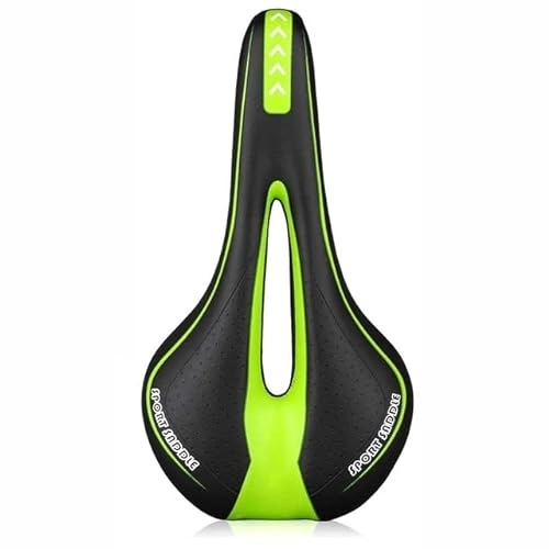 Mountain Bike Seat : Mountain Bike Seat, Bike Seat Bicycle Saddle MTB Mountain Road Bike Seat Comfortable Soft Cycling Cushion Bike Saddle For Men And Women (Color : Green)