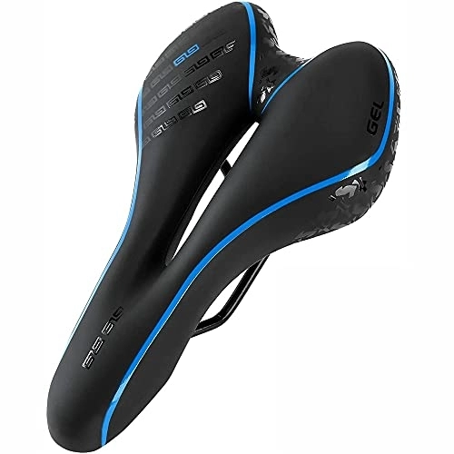 Mountain Bike Seat : Mountain Bike Seat, Bike Seat Comfortable Bicycle Saddle MTB Mountain Road Bike Seat Hollow Gel Cycling Cushion Exercise Bike Saddle For Men And Women (Color : Type A Blue)