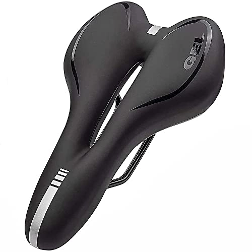 Mountain Bike Seat : Mountain Bike Seat, Bike Seat Comfortable Bicycle Saddle MTB Mountain Road Bike Seat Hollow Gel Cycling Cushion Exercise Bike Saddle For Men And Women (Color : Type B Black)