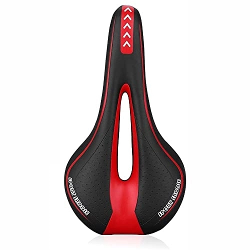 Mountain Bike Seat : Mountain Bike Seat, Bike Seat Comfortable Bicycle Saddle MTB Mountain Road Bike Seat Hollow Gel Cycling Cushion Exercise Bike Saddle For Men And Women (Color : Type D Red)